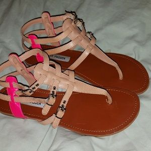 Steve Madden Gladiator T Strap Strappy Sandals 10