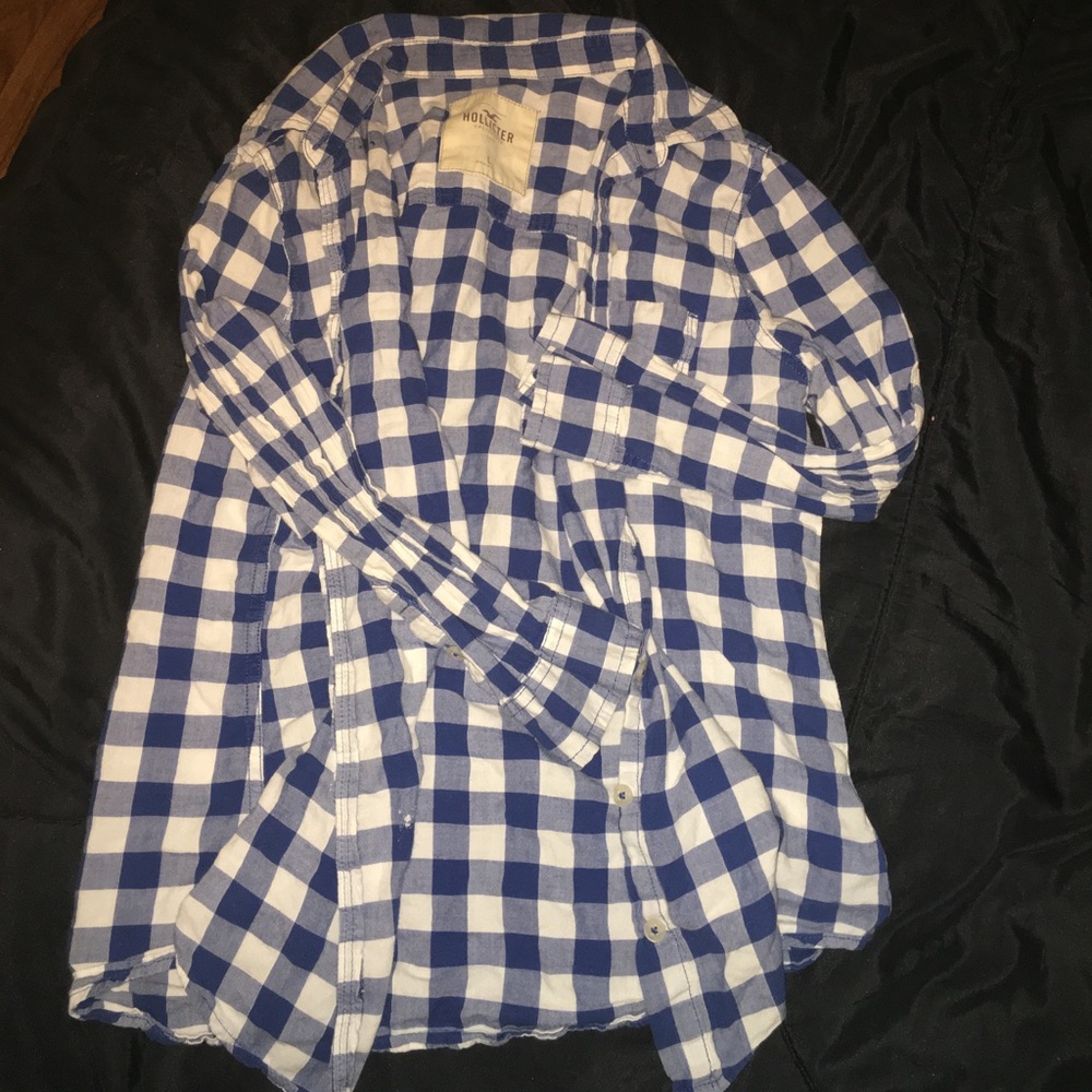 Hollister plaid long sleeve button down