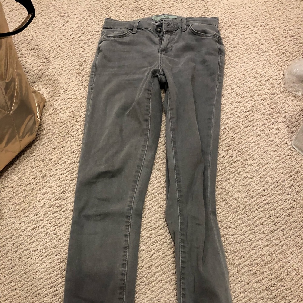 Gray topshop “leigh” skinny jeans
