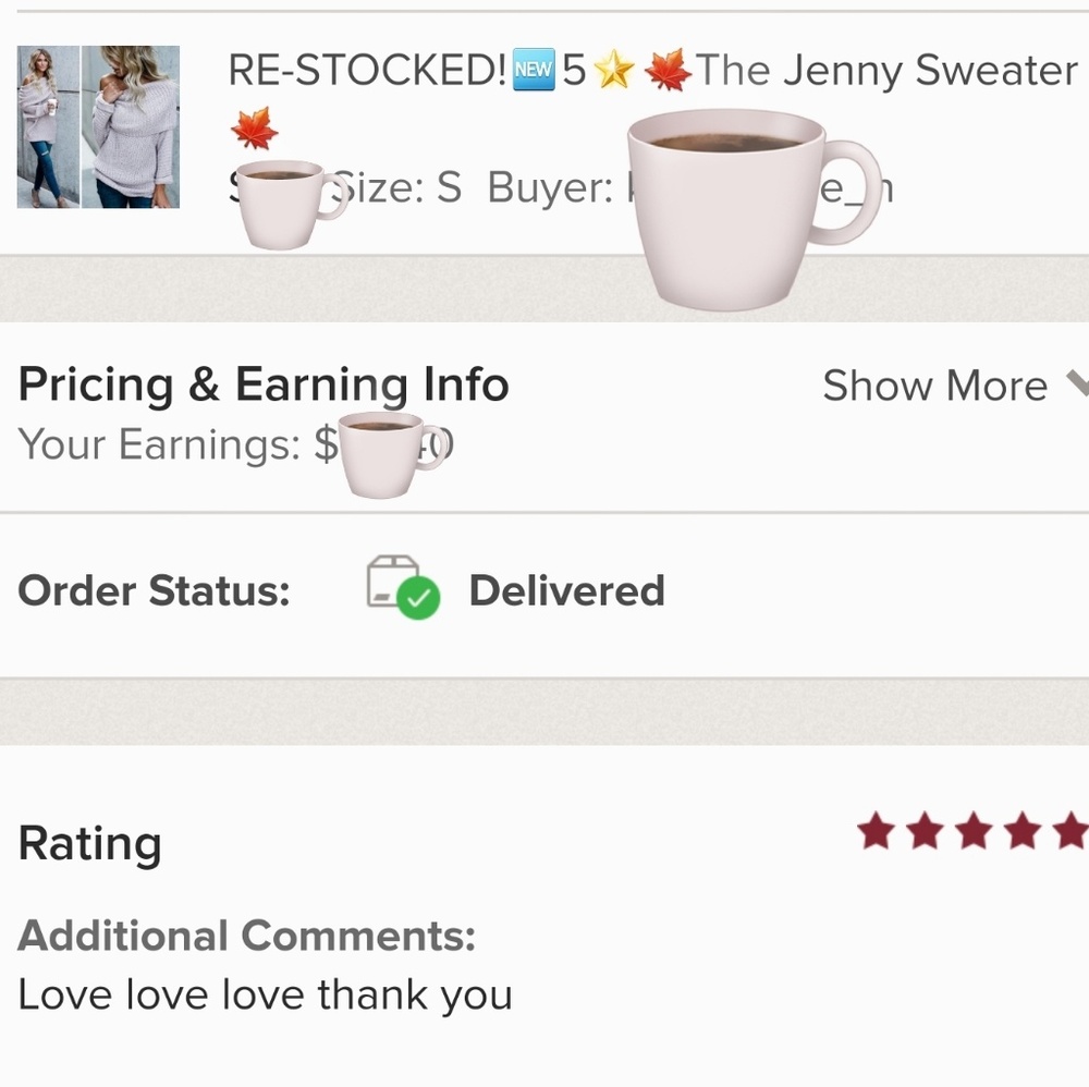 🌟CLEARANCE!🌟HP🌟🆕️5🌟🍁The Jenny Sweater🍁 - Picture 7 of 7