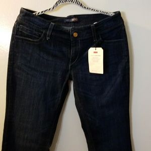 Flared dark denim jeans