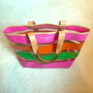 Kate Spade Clear Striped Tote Kate Spade Clear Striped Tote
