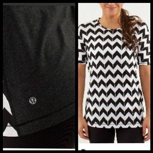 Lululemon Devotion short sleeve Chevron stripes