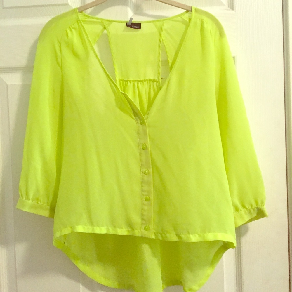Lime green blouse
