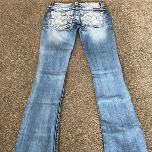 Miss Me jeans! Rhinestone pocket, bootcut sz 24