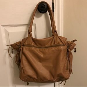 Mossimo faux leather handbag purse tan caramel