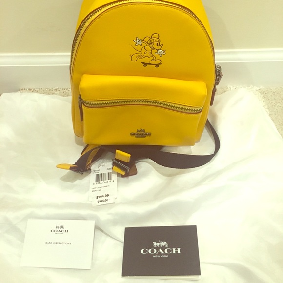 Coach Handbags - NWT-Coach Disney Mini Charlie Backpack-NWT