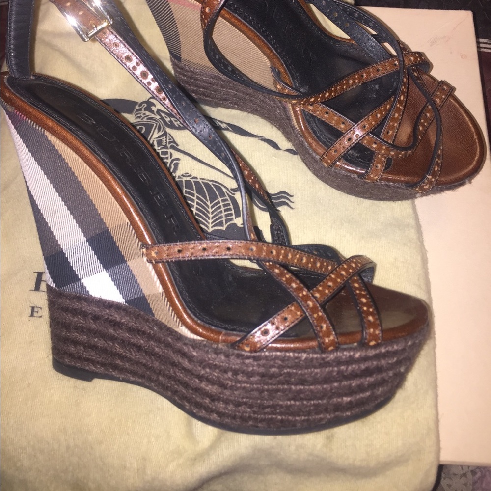 Burberry Wedges used once! Open to negotiate