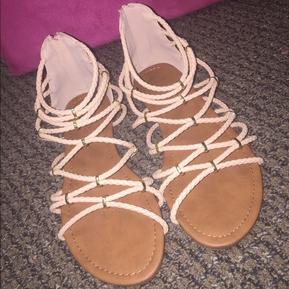 Braided strap sandals