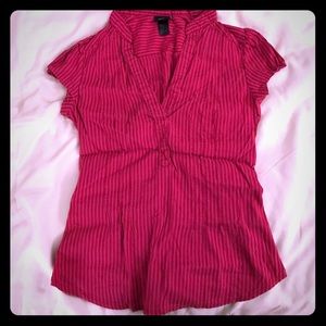 H&M striped tops.  V-neck, cap sleeves