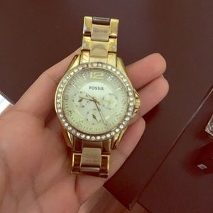 Gold Fossil Watch Gold Fossil Watch