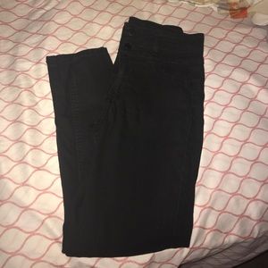 High waisted black skinny jeans