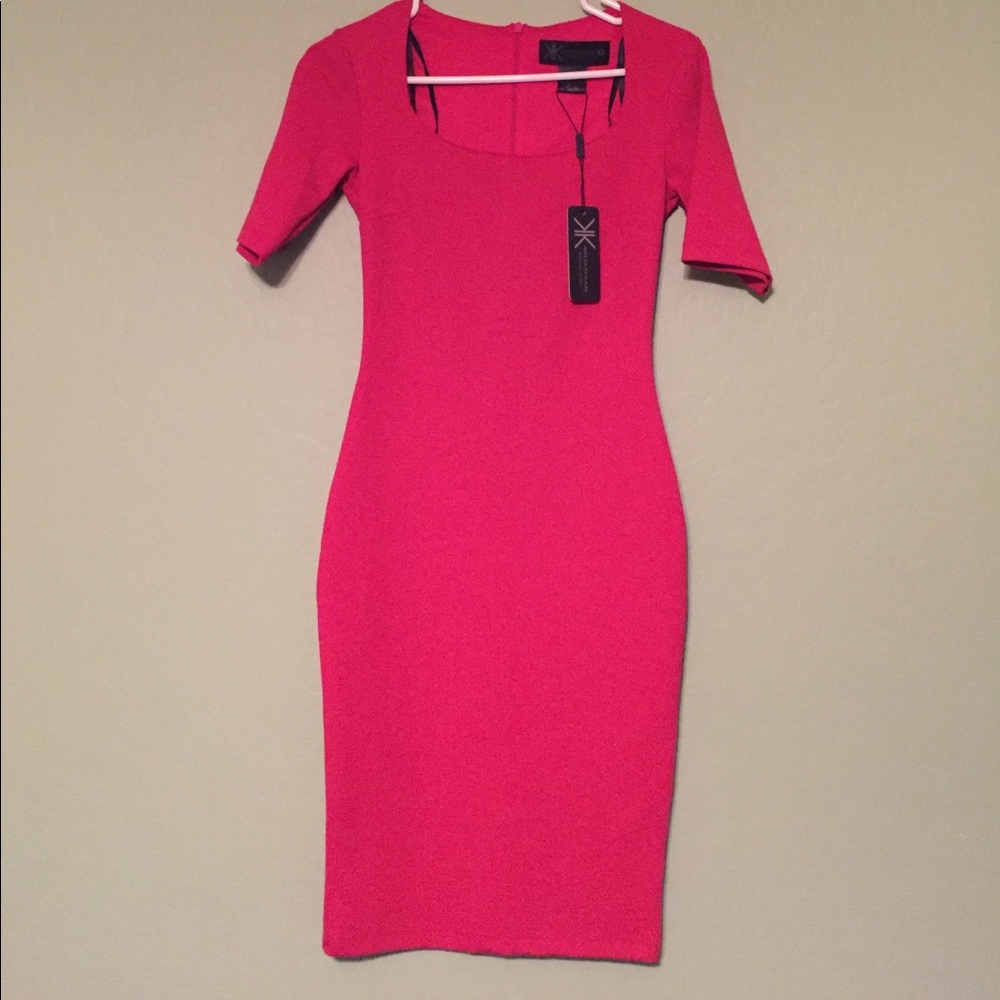 Red Kim Kardashian Bodycon Pencial Dress