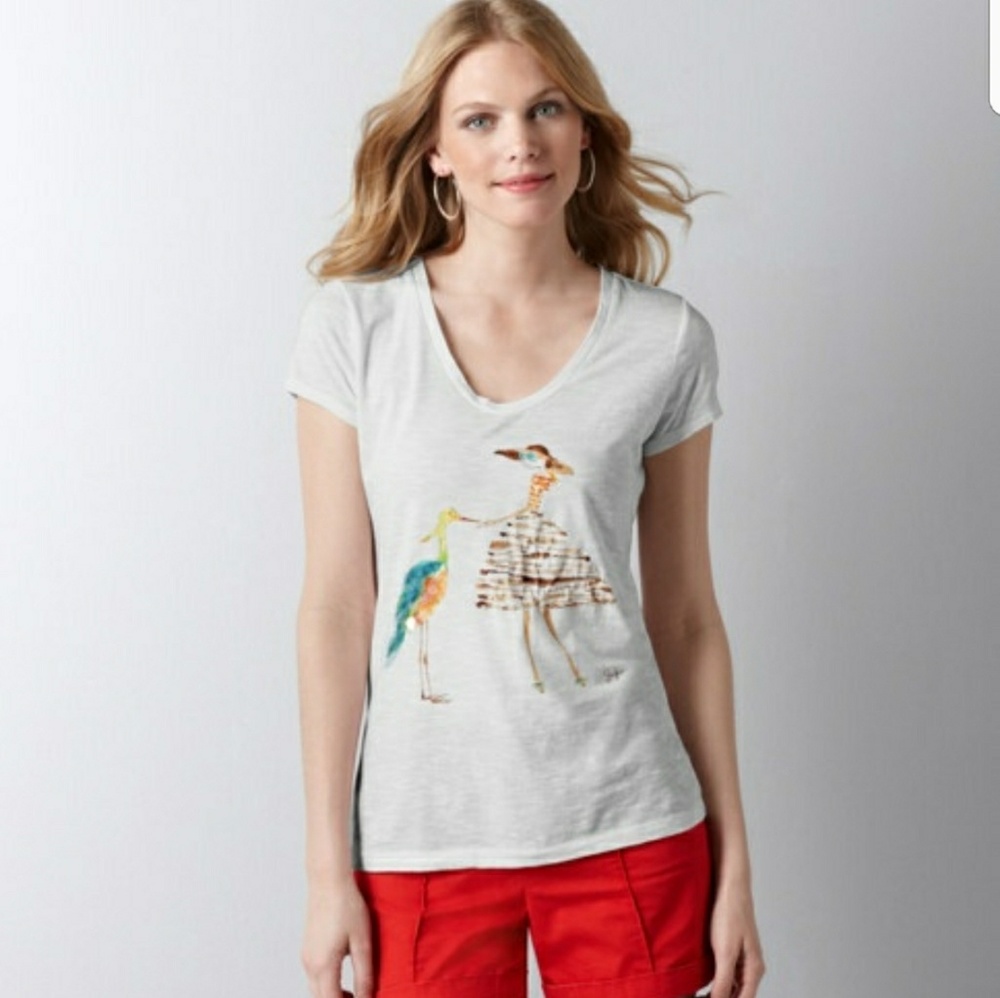 Bundle 2/$26-Mesh, sequin, beaded Loft top