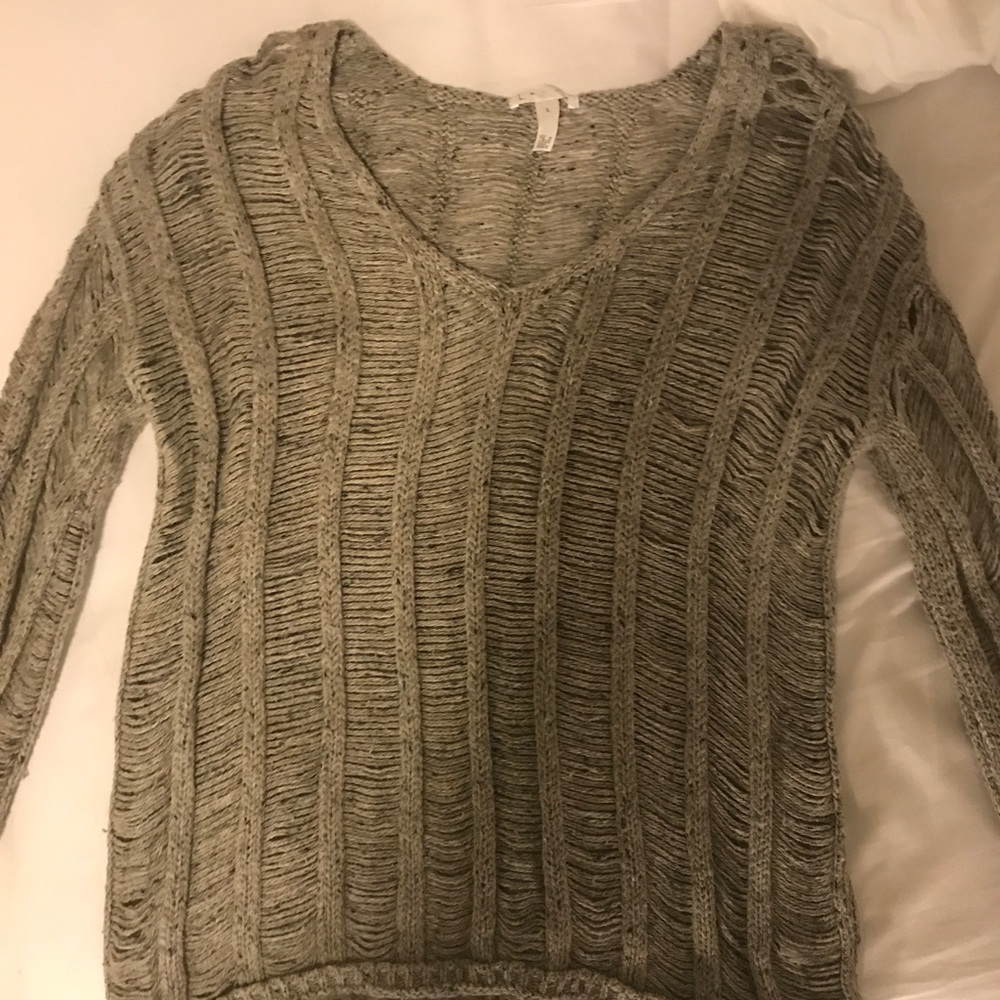 leith open knit bell sleeve sweater - Picture 2 of 3