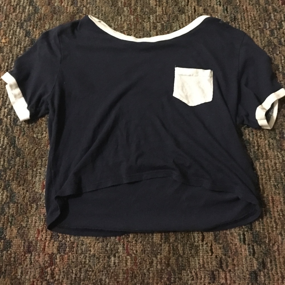 navy blue crop top