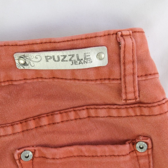 SOLD! - Puzzle Boyfriend Jeans Slim Fit Coral - Picture 6 of 6