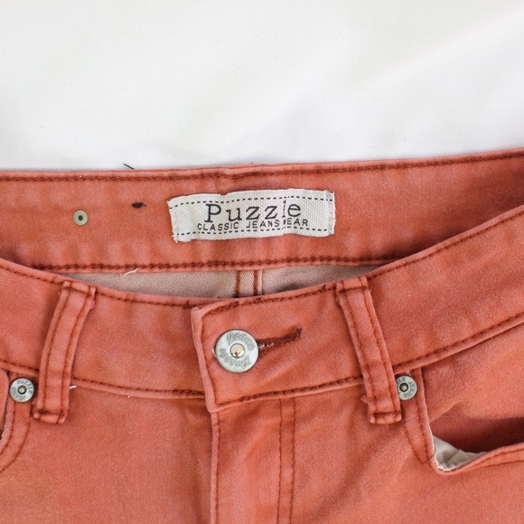SOLD! - Puzzle Boyfriend Jeans Slim Fit Coral - Picture 4 of 6