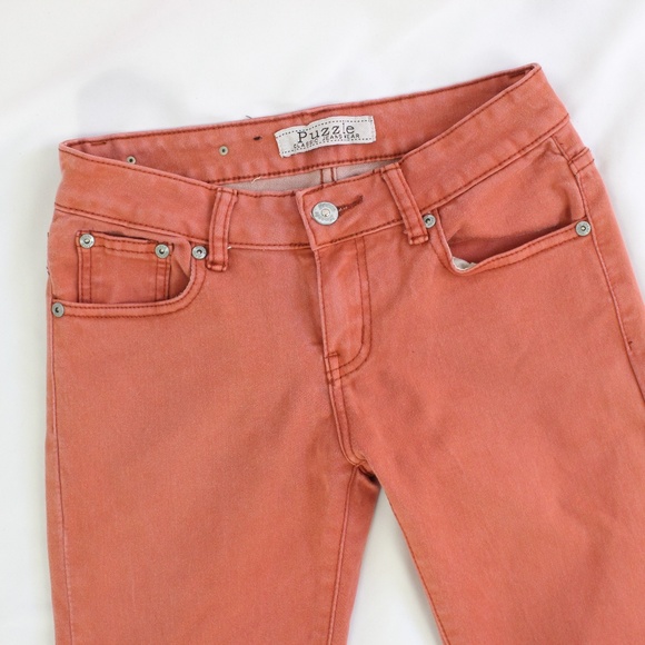SOLD! - Puzzle Boyfriend Jeans Slim Fit Coral - Picture 3 of 6