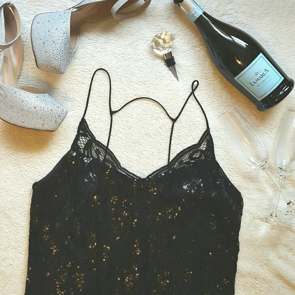 H&M Black Sparkling Party Gown
