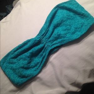 Turquoise Lace Bandeau from Aerie