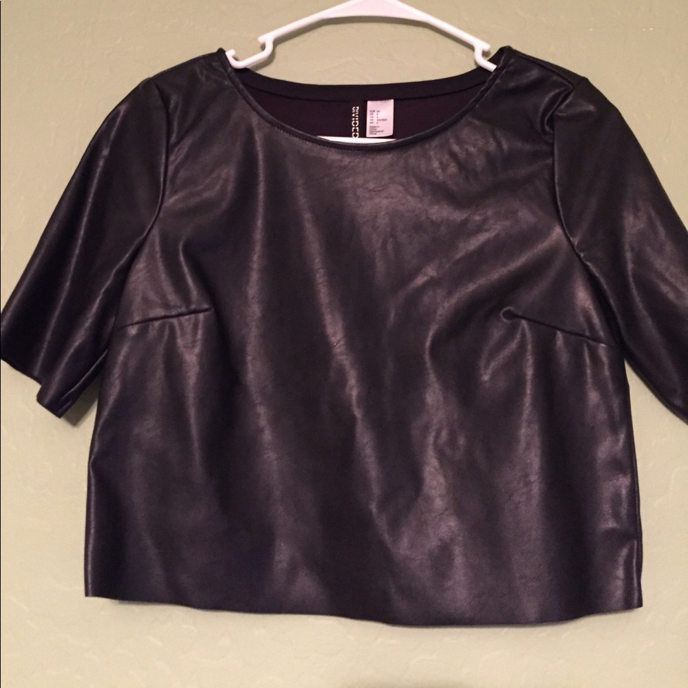 Leather Crop Top