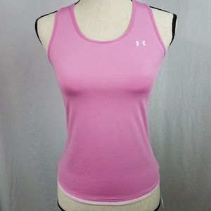 Under Armour Heatgear Racerback Pink 2 in 1 Tank