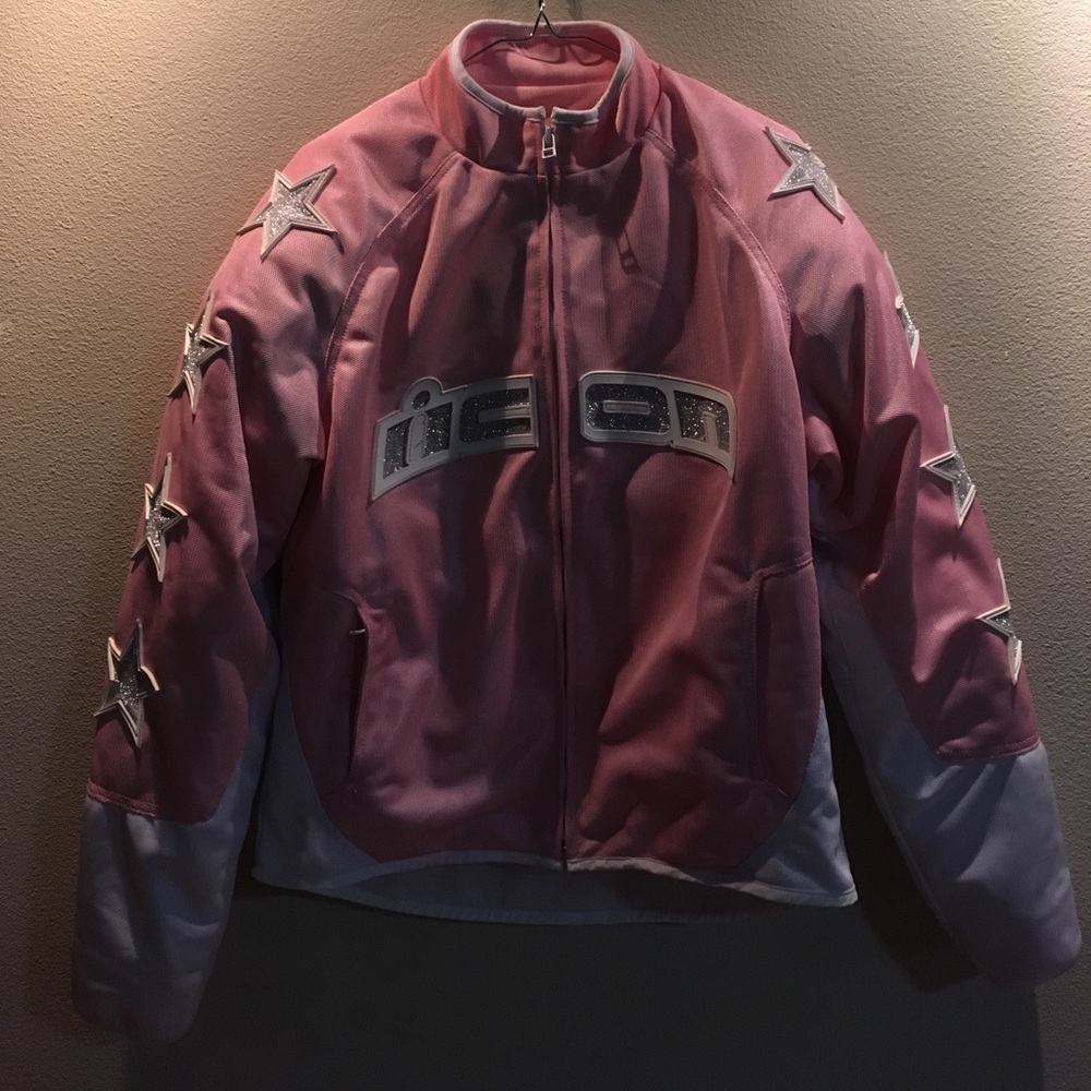 Pink Icon armored motorcycle jacket