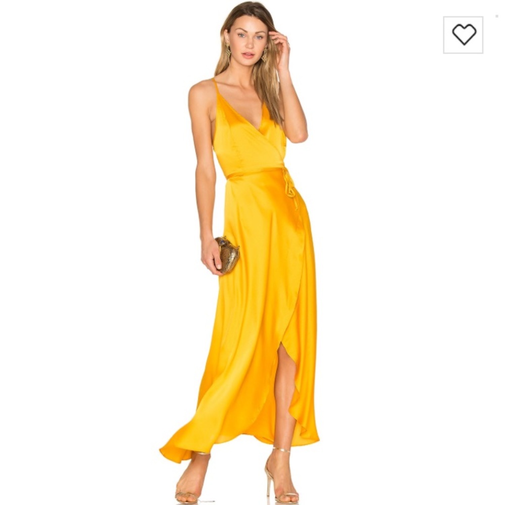 REVOLVE Two Arrows Yellow Silk Dress
