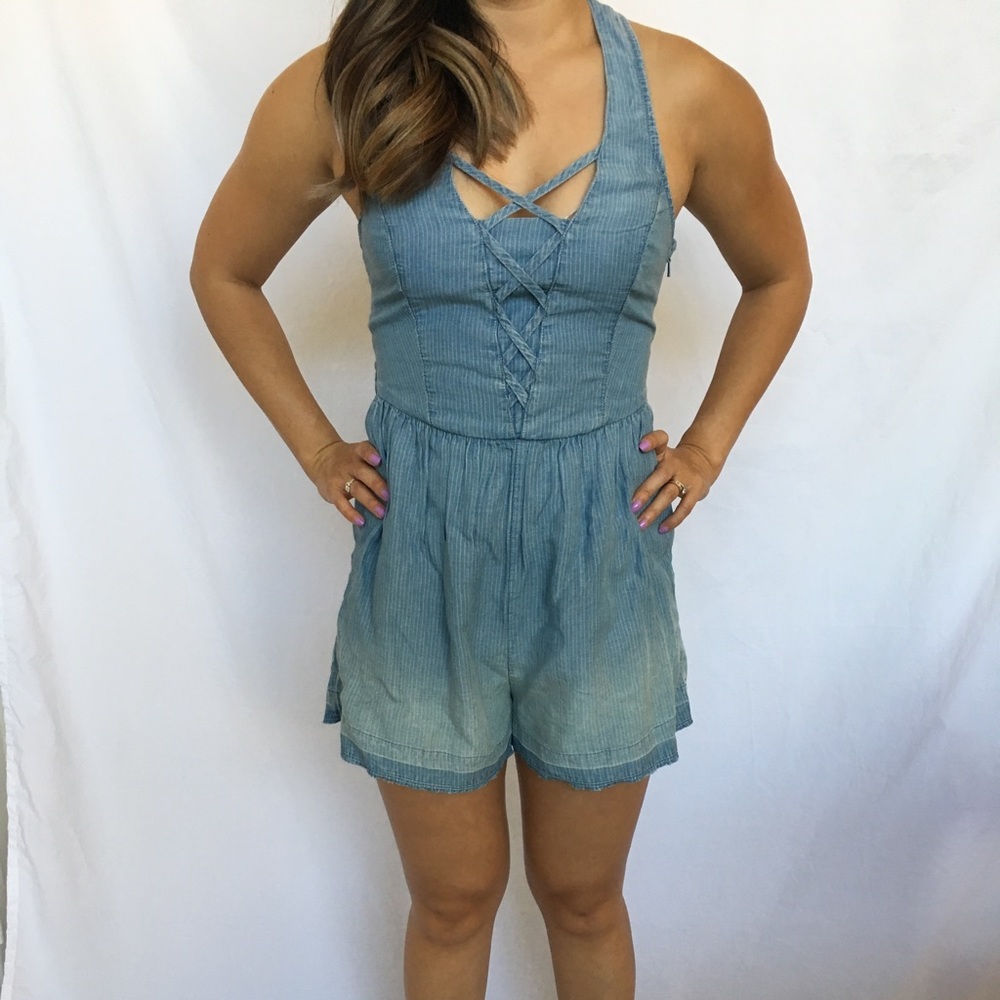 Denim Romper, NWT