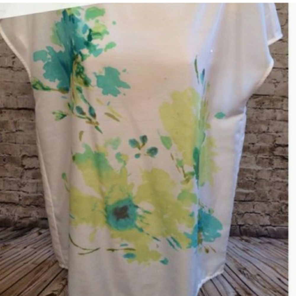 Bundle 2/$26-LOFT Watercolor sequin top