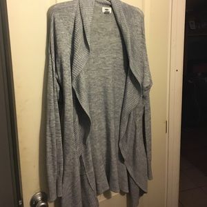 Blue ruffle cardigan