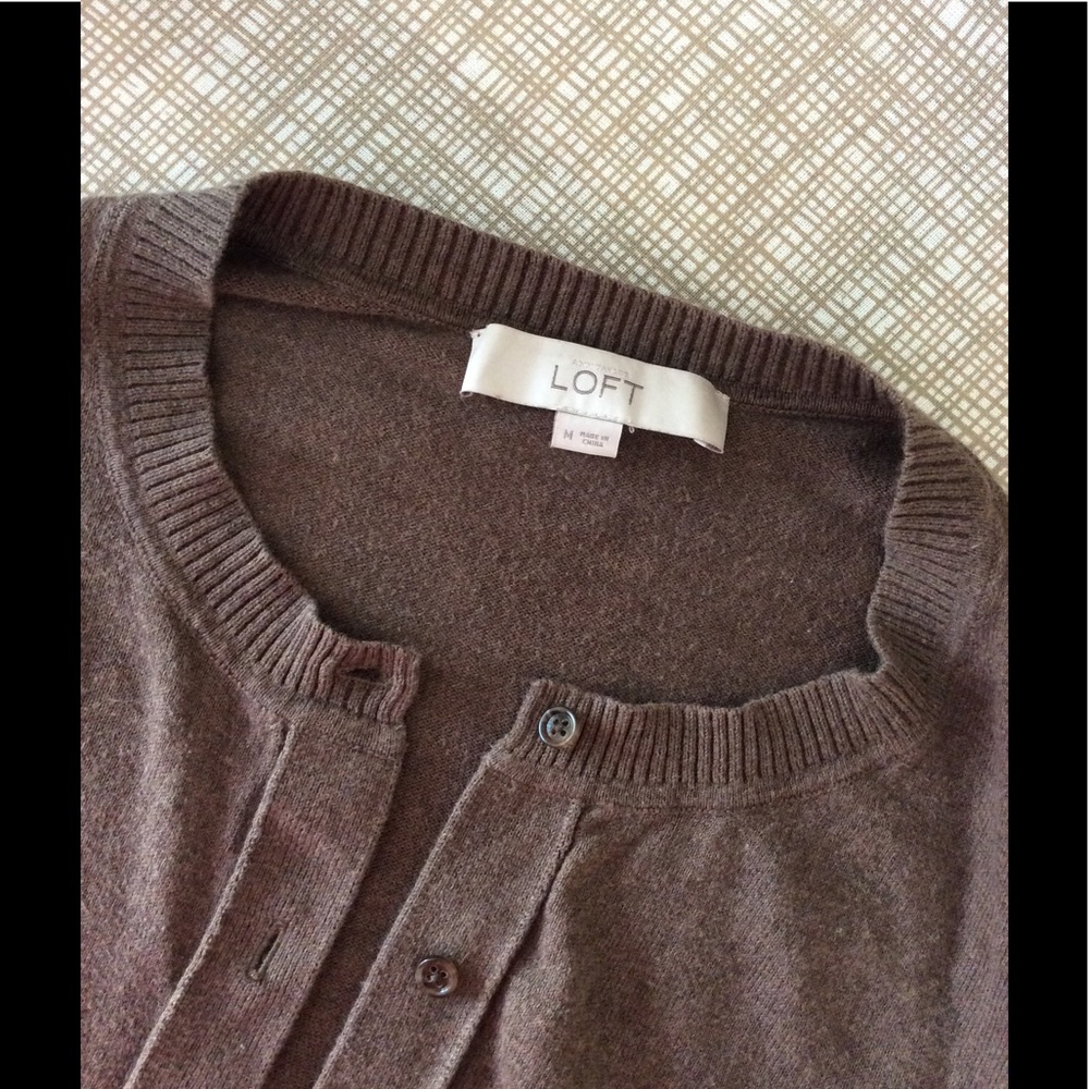 Ann Taylor Loft brown cardigan