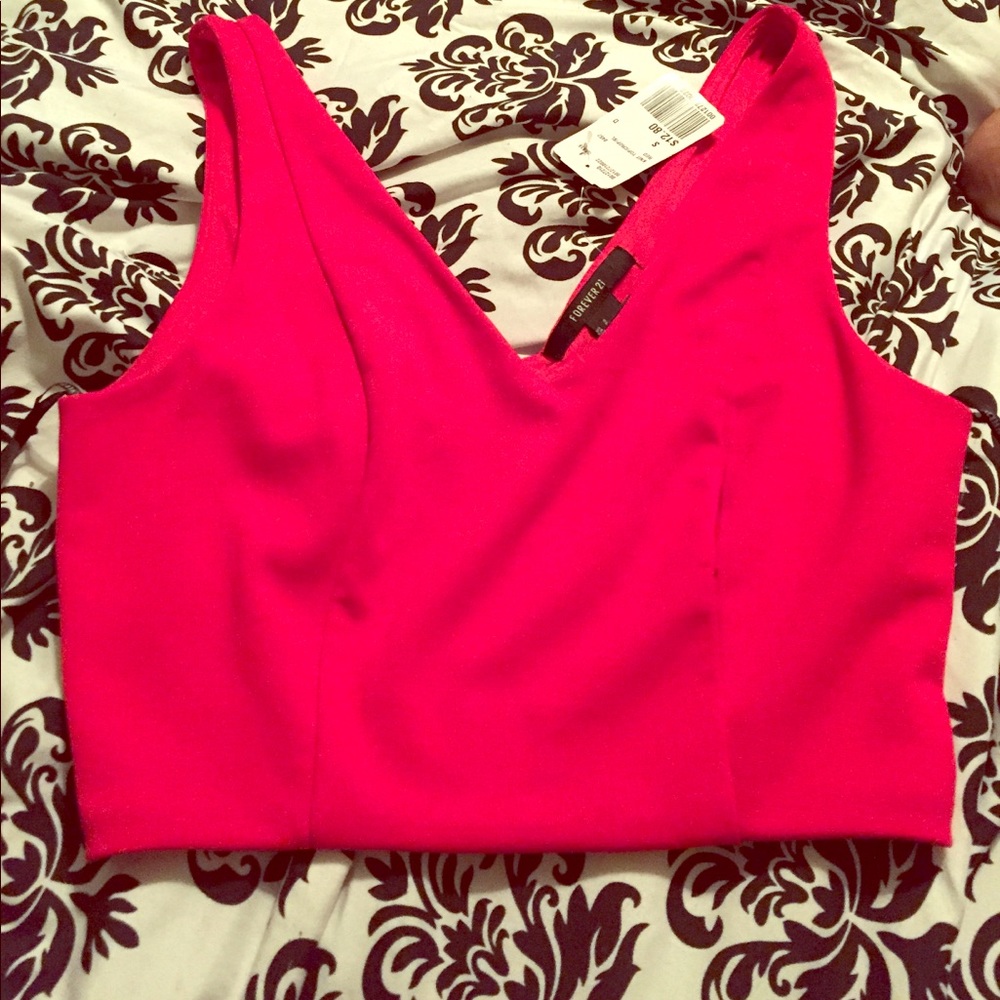 Red crop top