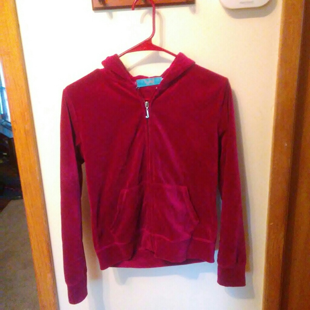 Burgundy tracksuit zip up