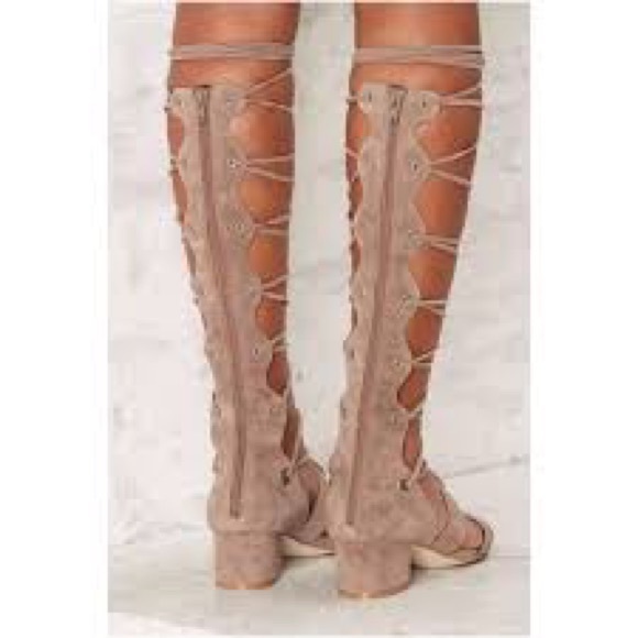 jeffery campbell leather suede gladiator sandals - Picture 3 of 8