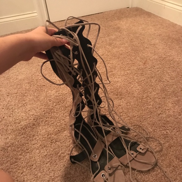 jeffery campbell leather suede gladiator sandals - Picture 5 of 8