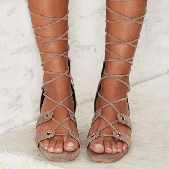 jeffery campbell leather suede gladiator sandals - Picture 2 of 8