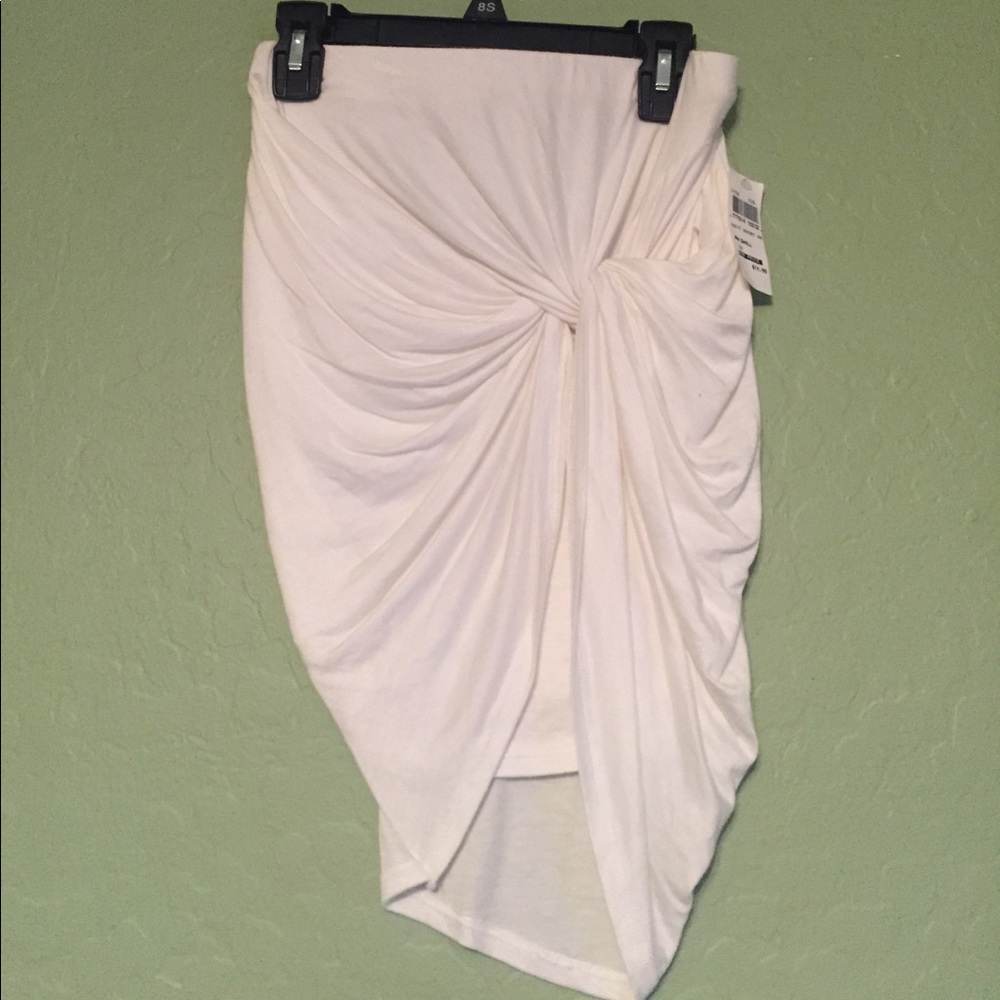 White mini skirt