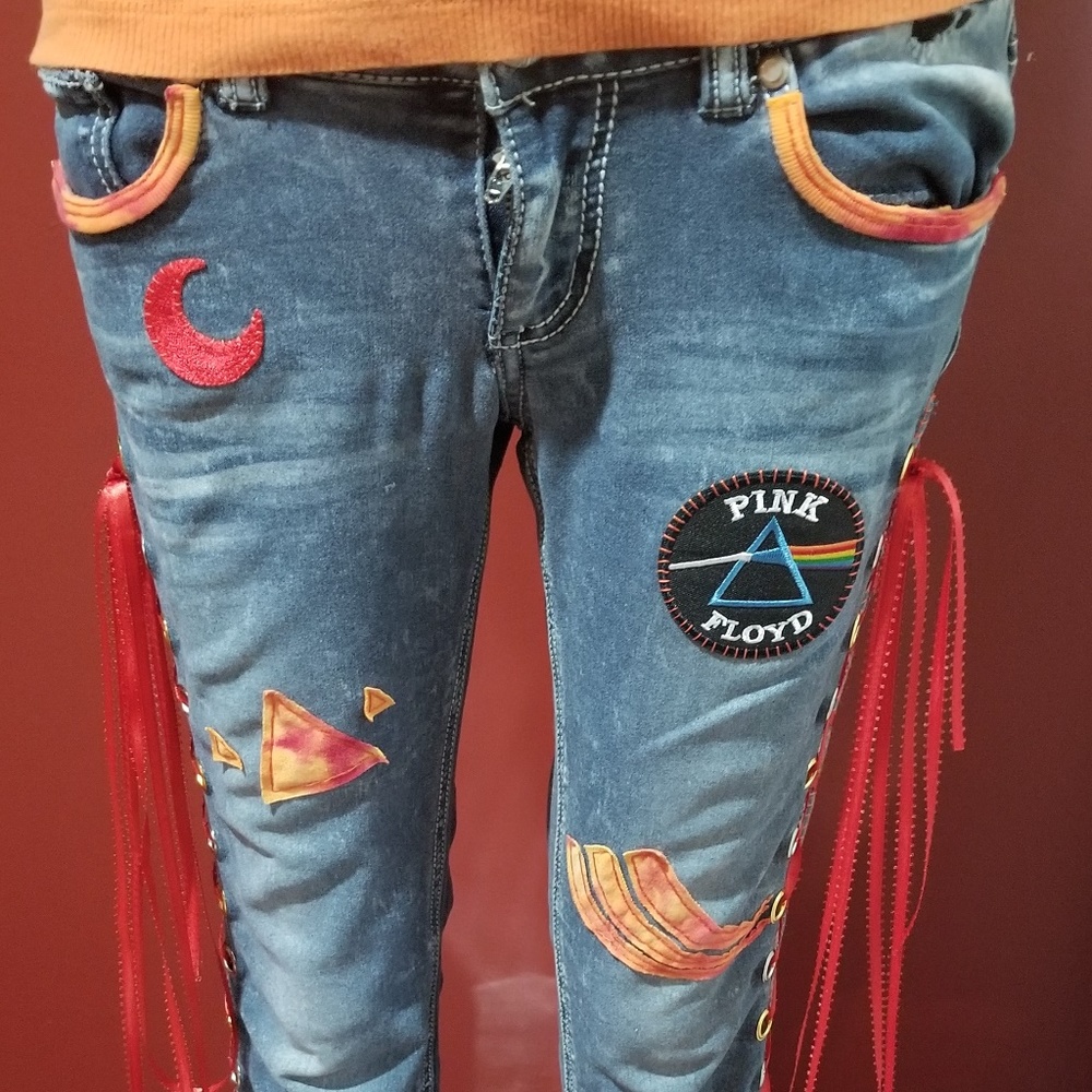 Revamped Pink Floyd Lace Up Pants - 5/30"