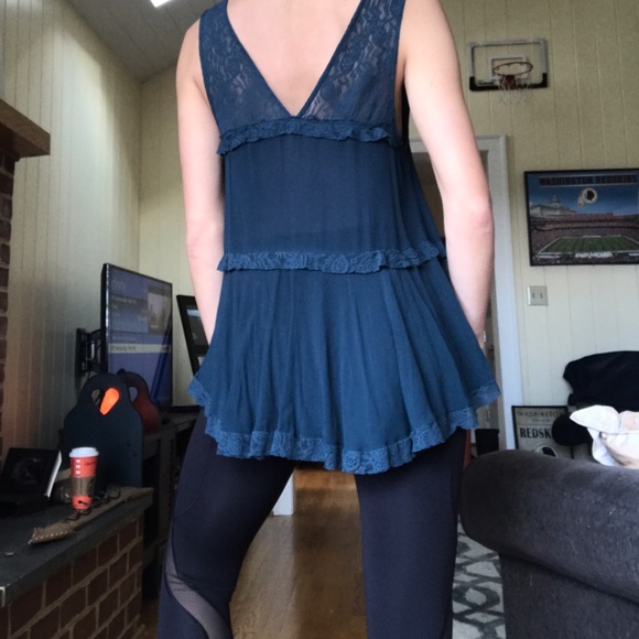 Intimately Free People turquoise lace tunic tank - Picture 4 of 4