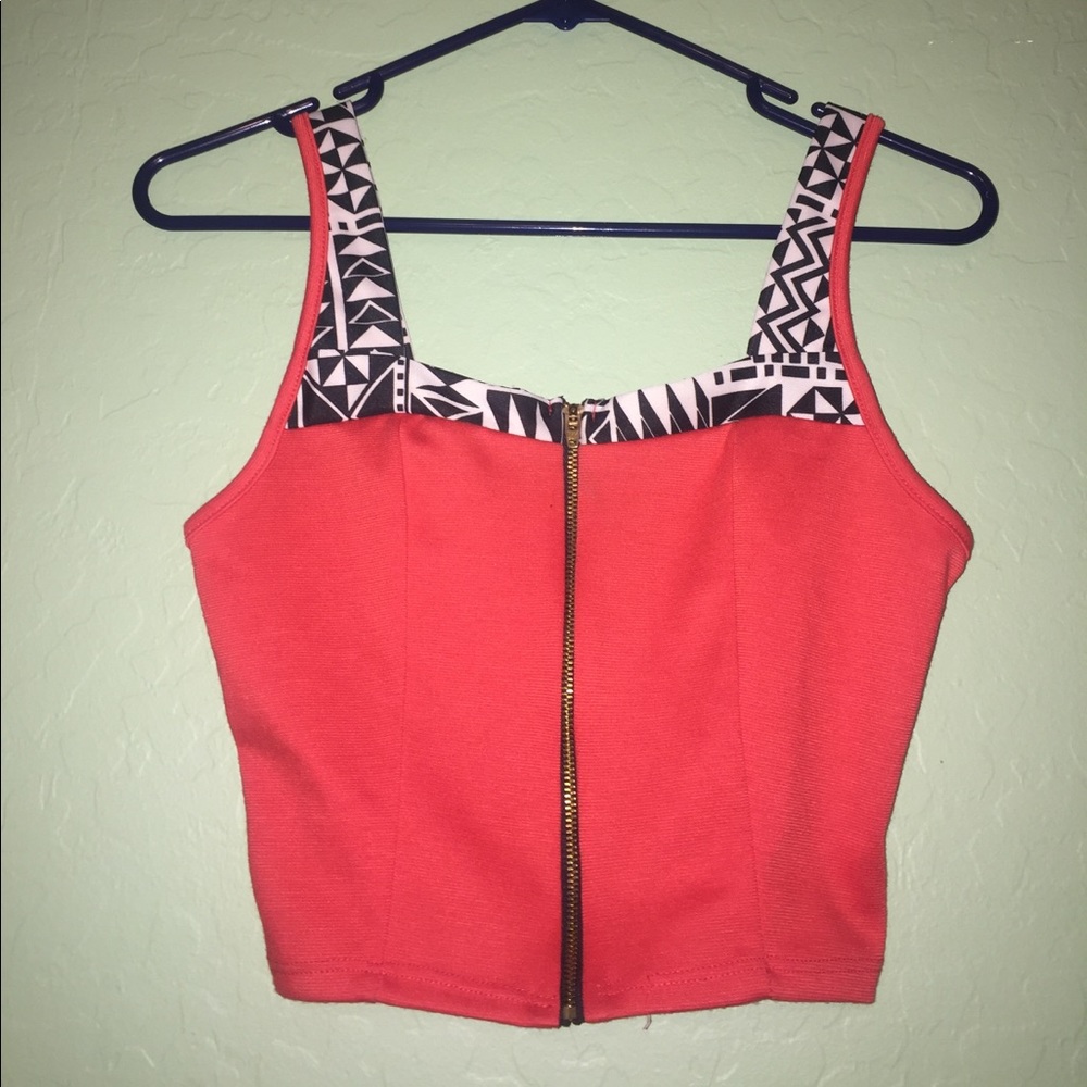 Crop Top with Aztec print