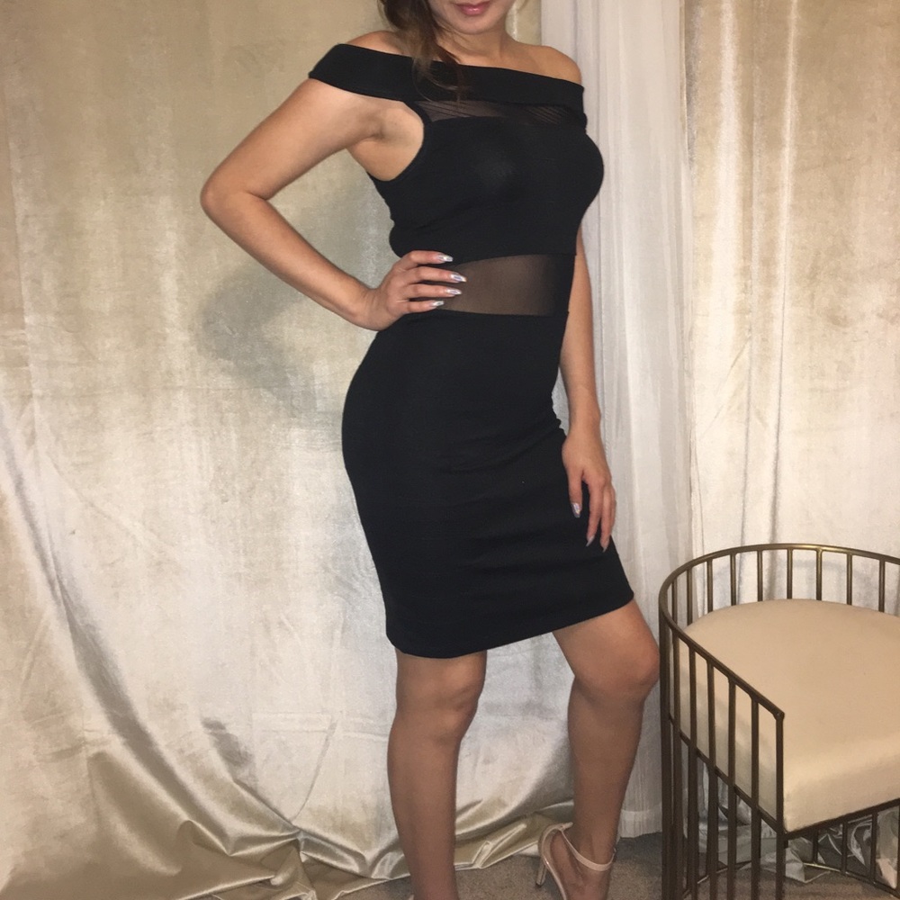 Black mini with mesh detail