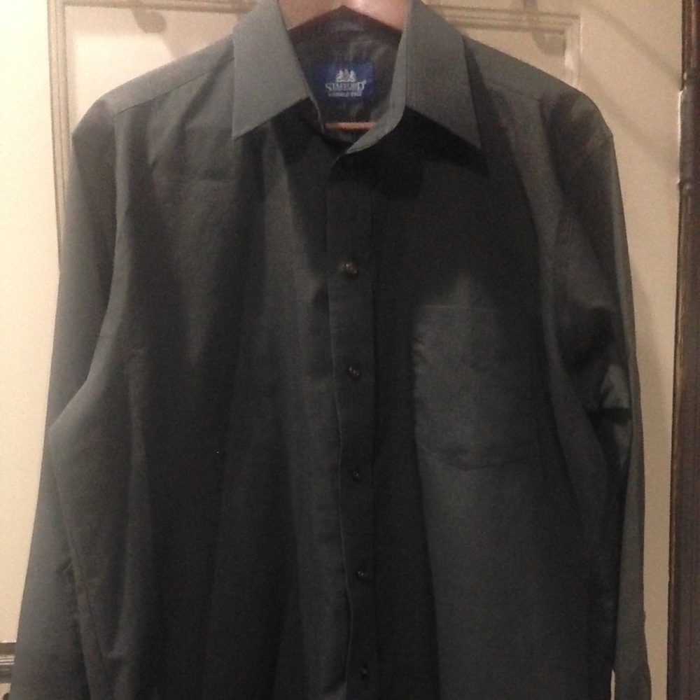 Green Stafford Long Sleeve Shirt Size 16 32/33