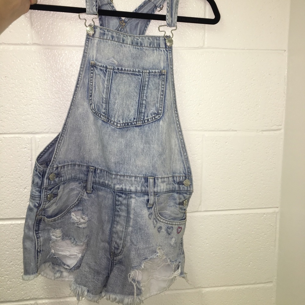 American Eagle light overalls