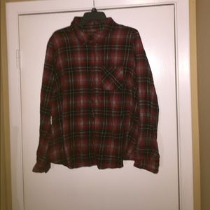 Forever 21 plus Plaid bottom up shirt Forever 21 plus Plaid bottom up shirt