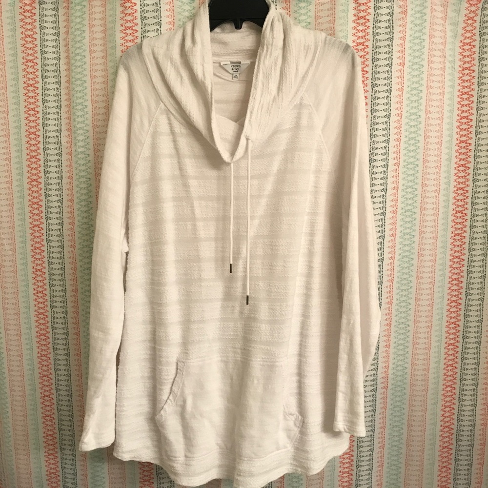 NWOT Crown & Ivy Textured Cowl Neck Tunic -Size 3X