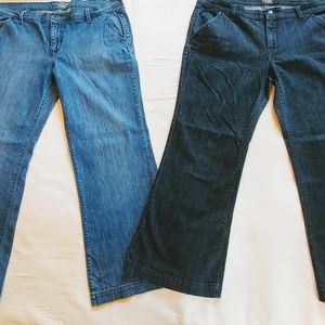 2 pair of Old Navy Flirt wide leg jeans size 16