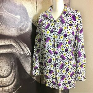 Espirit Sport Oversized Purple Pineapple Shirt Espirit Sport Oversized Purple Pineapple Shirt