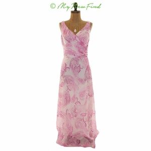 LAUREN RALPH LAUREN EVENING PAISLEY CHIFFON GOWN LAUREN RALPH LAUREN EVENING PAISLEY CHIFFON GOWN